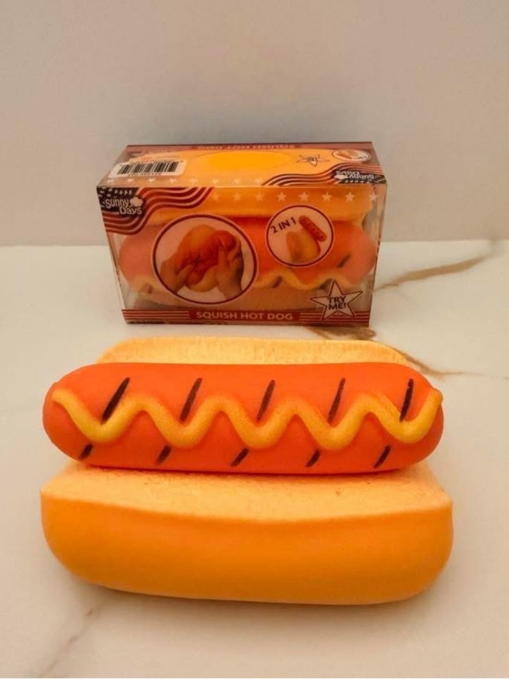 Sunny Days Squish Hot Dog Sensory Toy